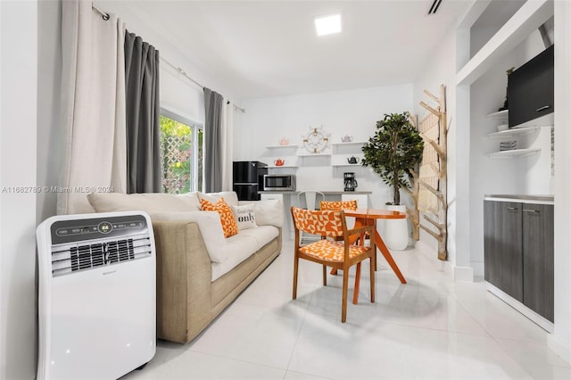 view of tiled living room