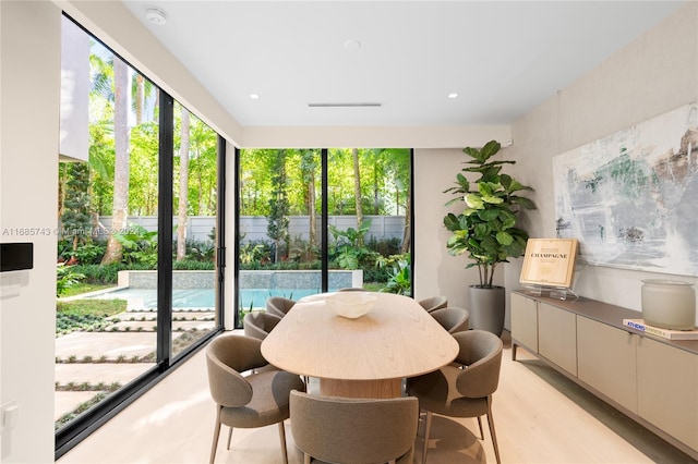 view of dining area