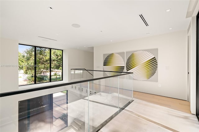 hallway featuring light hardwood / wood-style floors