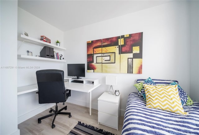 office featuring light wood-type flooring