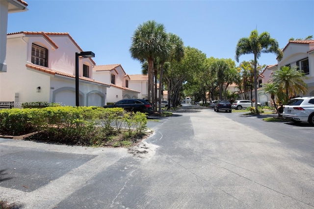 view of street with a residential view