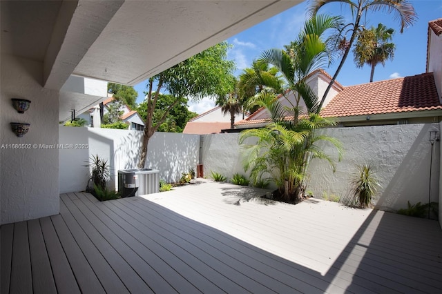 wooden deck with fence