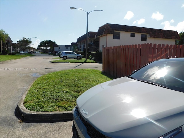 exterior space with street lighting