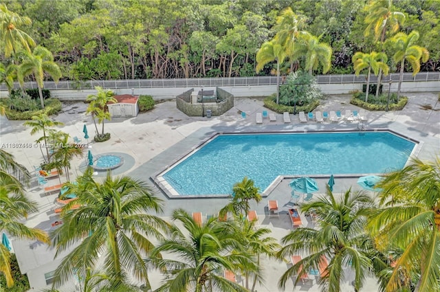 view of pool with a patio