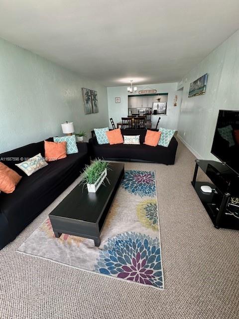 view of carpeted living room