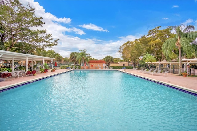 view of pool with a patio