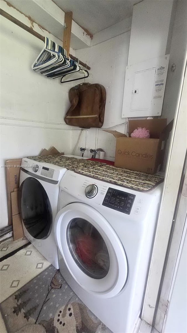 laundry area featuring washer and dryer