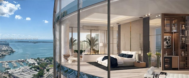851 NE 1st Ave Ph 5700, Miami, FL 33132 - balcony featuring a water view