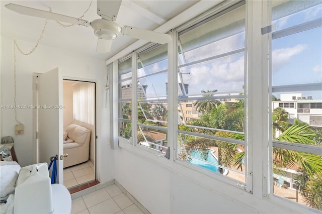 1333 E Hallandale Beach Blvd Unit 409, Hallandale Beach, FL 33009 - bedroom featuring multiple windows and light tile patterned floors