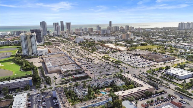 1333 E Hallandale Beach Blvd Unit 409, Hallandale Beach, FL 33009 - aerial view of property and surrounding area with a large body of water and nearby urban area