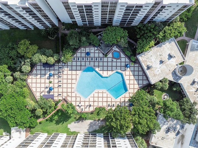 17021 N Bay Rd Unit 701, Sunny Isles Beach, FL 33160 - aerial overview of property's location with a pool