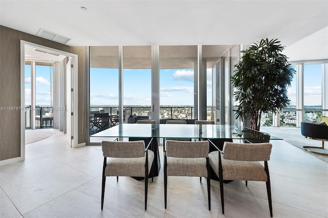 view of dining area