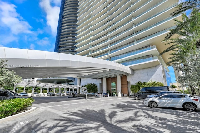 view of car parking with a carport