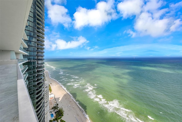 property view of water with a view of the beach