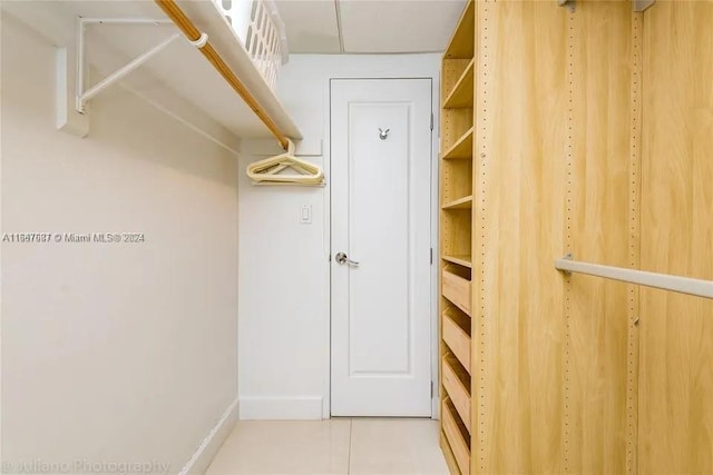 view of walk in closet