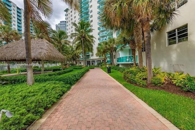 view of home's community with a gazebo