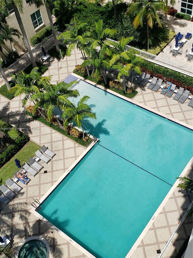 view of pool with a patio area