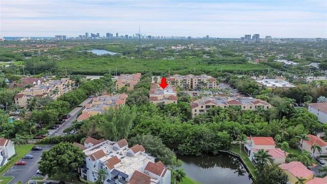 519 E Sheridan St Unit 106, Dania Beach, FL 33004 - aerial overview of property's location with skyline and a nearby body of water