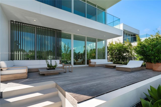 view of patio / terrace featuring a balcony