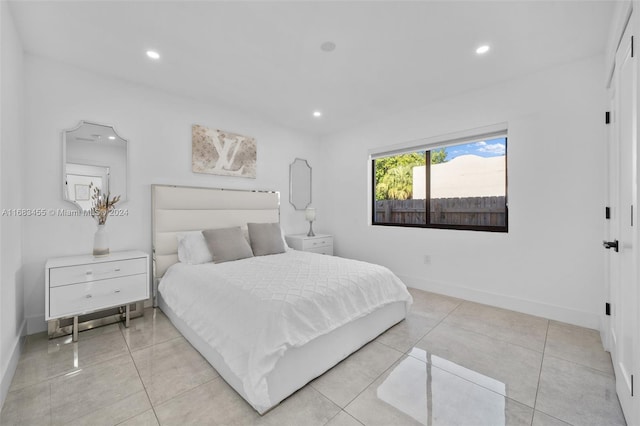 view of tiled bedroom