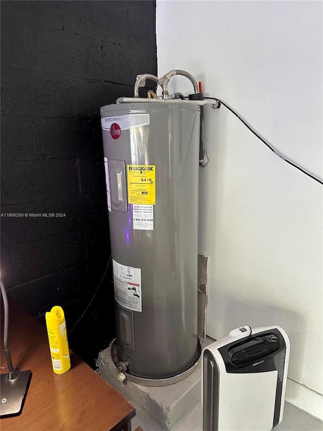 utilities featuring electric water heater