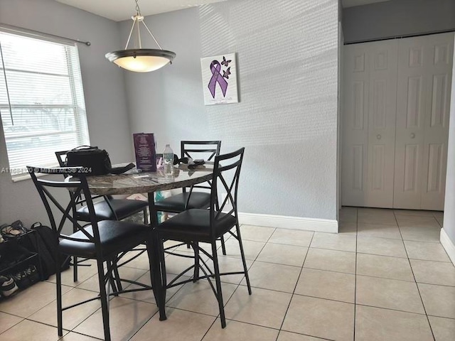 view of tiled dining room