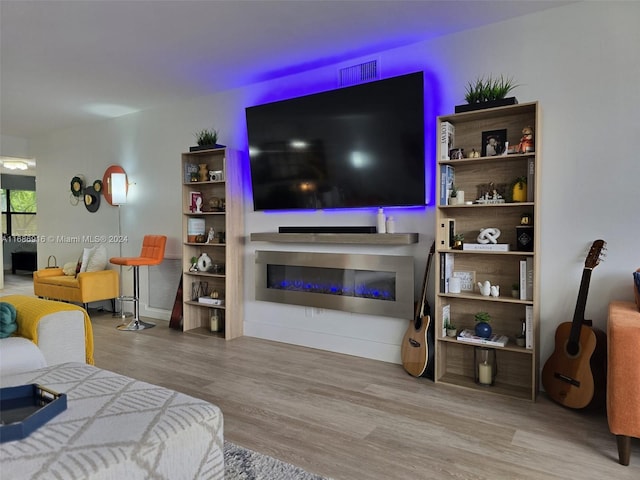 living room featuring hardwood / wood-style floors