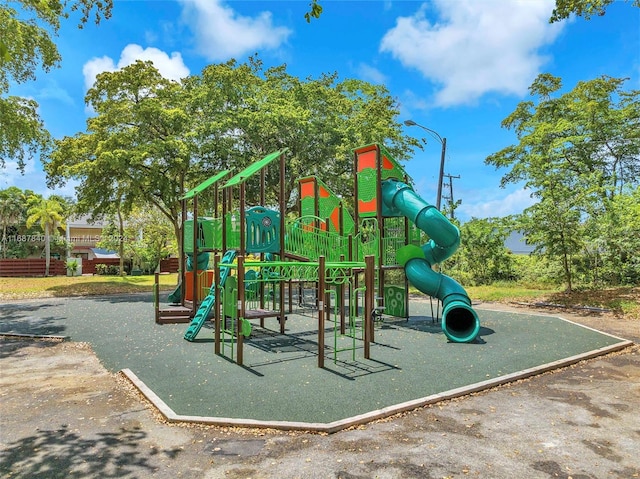 view of jungle gym