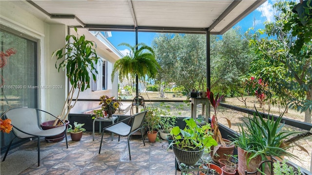 view of sunroom