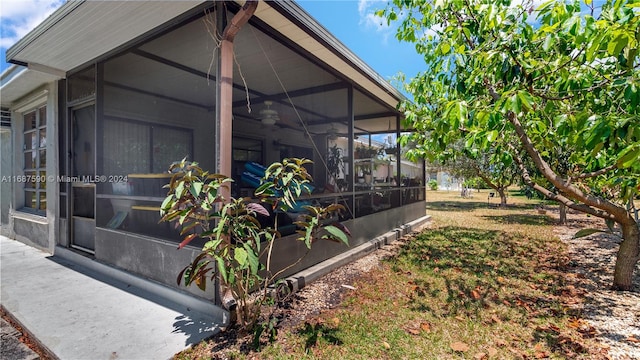 exterior space with a sunroom