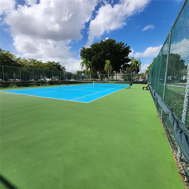 view of tennis court