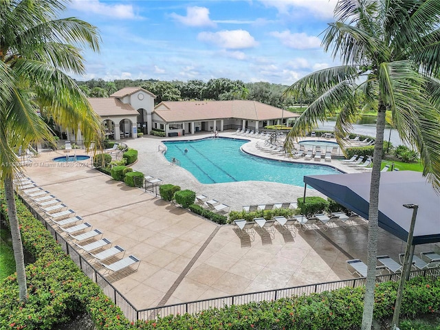 view of pool with a patio