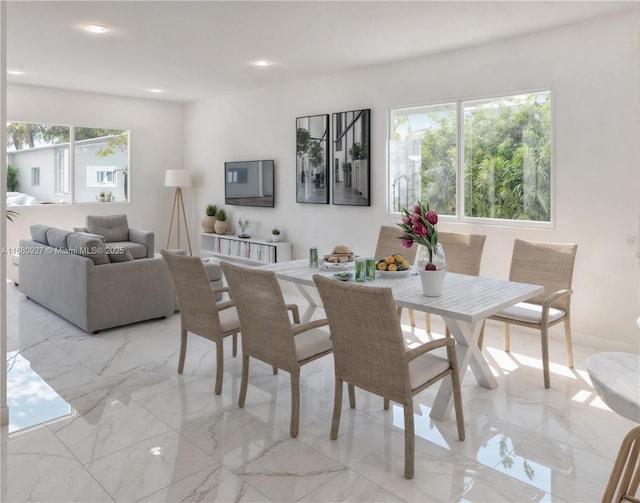 view of dining area