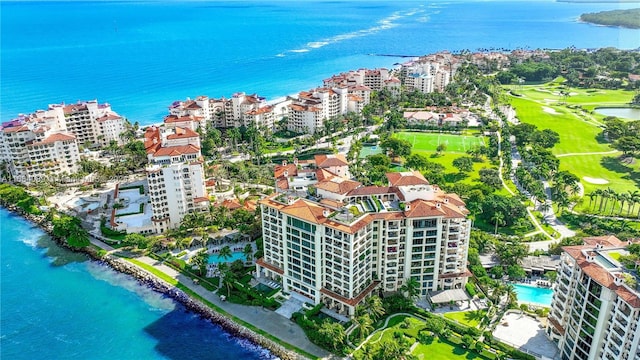 7065 Fisher Island Dr Unit 7065, Miami Beach, FL 33109 - bird's eye view of a large body of water, apartment complex, and a golf course