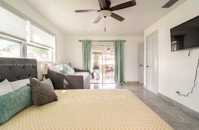 bedroom with ceiling fan