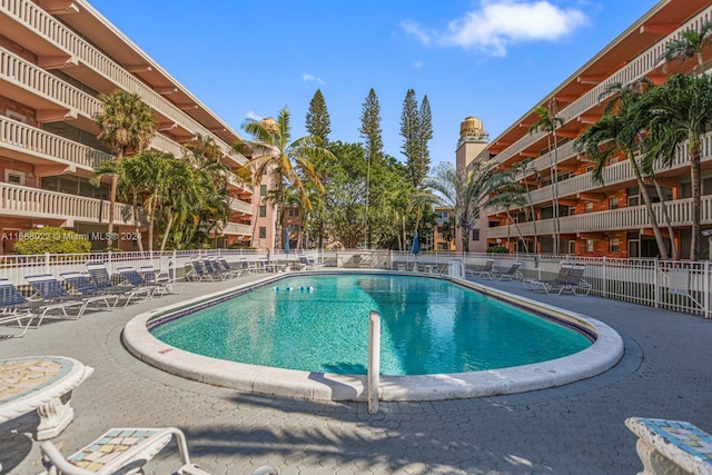 view of pool featuring a patio area