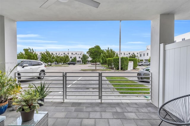 6425 NW 103rd Pl Unit 102, Doral, FL 33178 - view of patio / terrace featuring a balcony and a ceiling fan