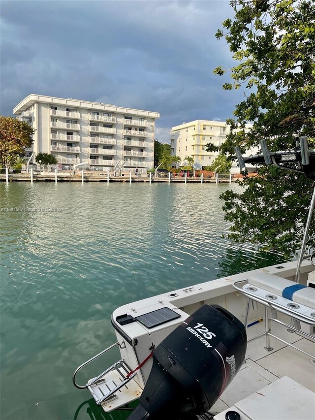 1201 Marseille Dr Unit 17, Miami Beach, FL 33141 - water view with a dock