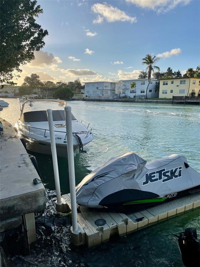1201 Marseille Dr Unit 17, Miami Beach, FL 33141 - dock area featuring a water view
