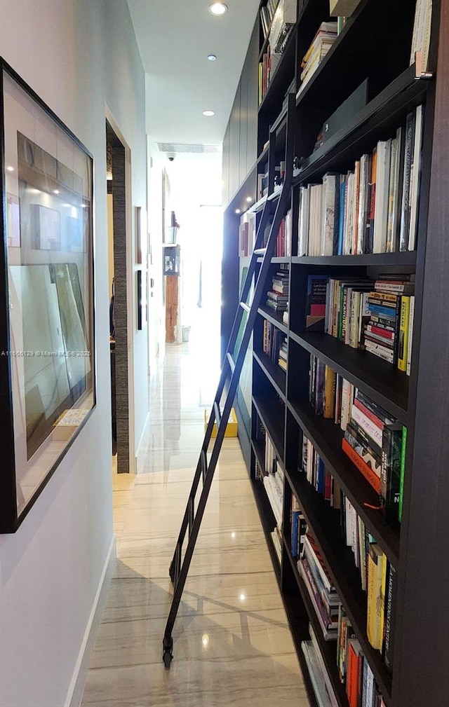 2811 S Bayshore Dr Unit 4C, Miami, FL 33133 - hallway featuring baseboards and recessed lighting