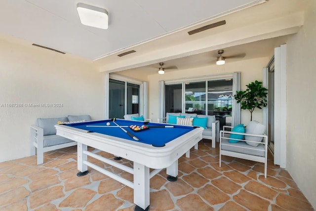 view of patio / terrace with ceiling fan