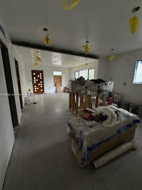 interior space with concrete flooring