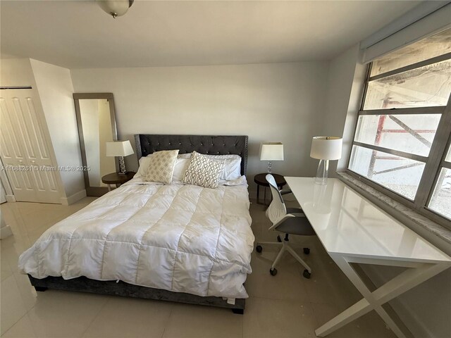 view of tiled bedroom