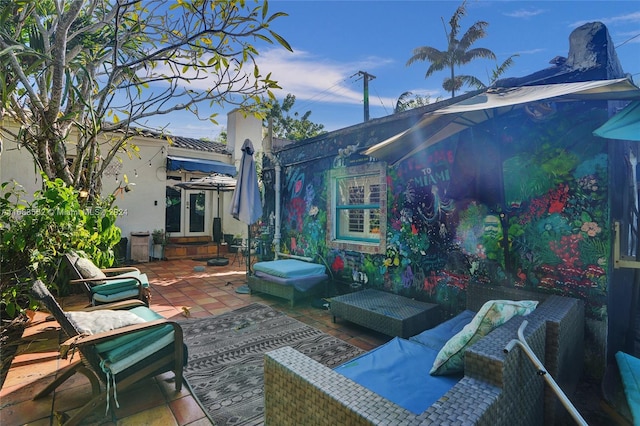 view of patio / terrace with an outdoor hangout area