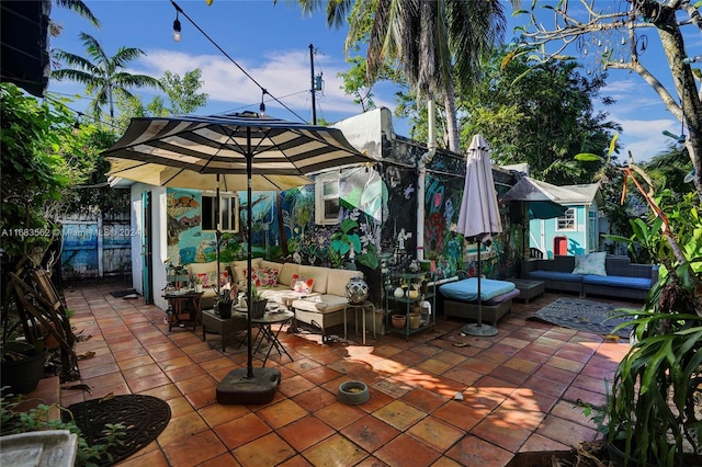 view of patio featuring outdoor lounge area