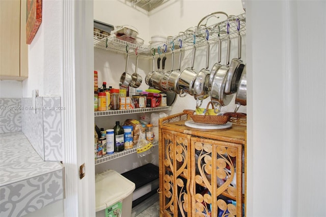 view of pantry