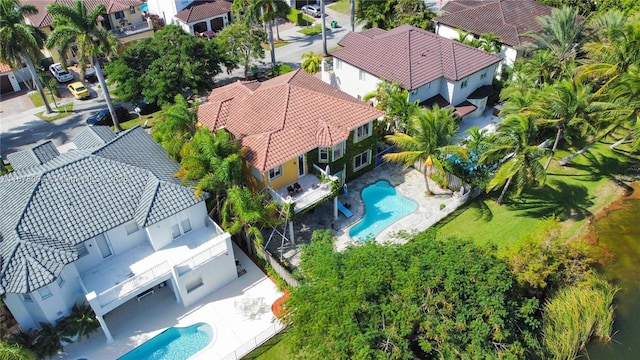 6641 SW 166th Ct, Miami, FL 33193 - aerial view of residential area featuring a pool area