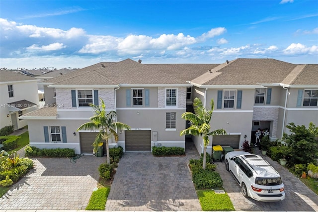 view of property with a garage