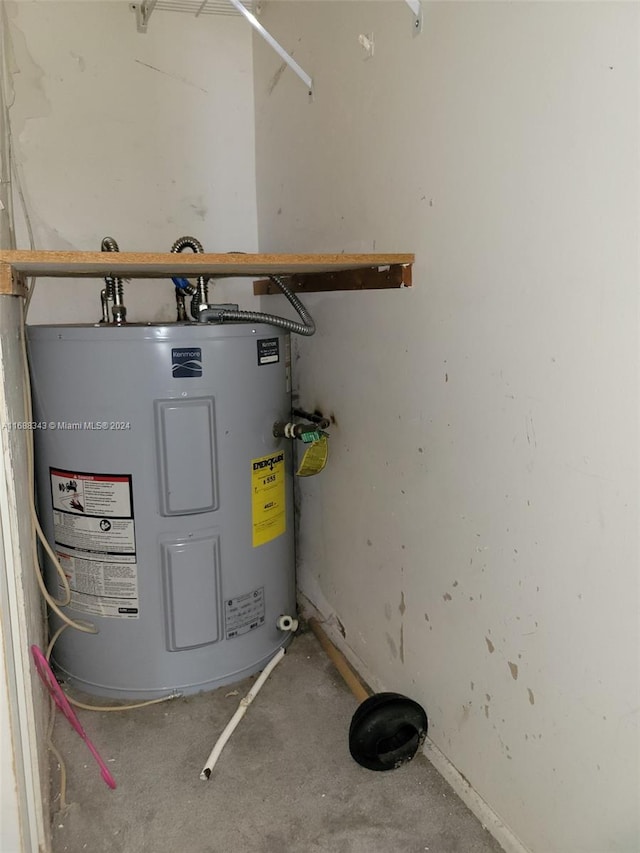 utilities featuring electric water heater