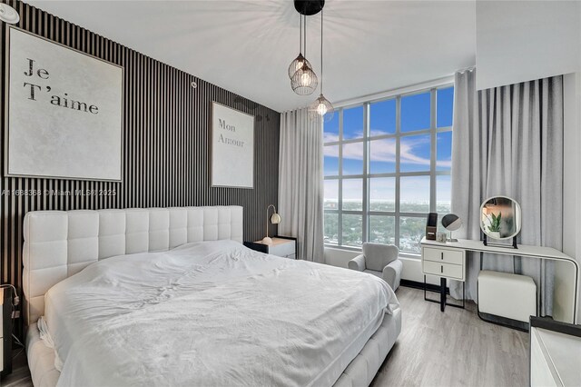 bedroom featuring light hardwood / wood-style floors